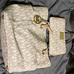 Michael Kors purse with matching wallet